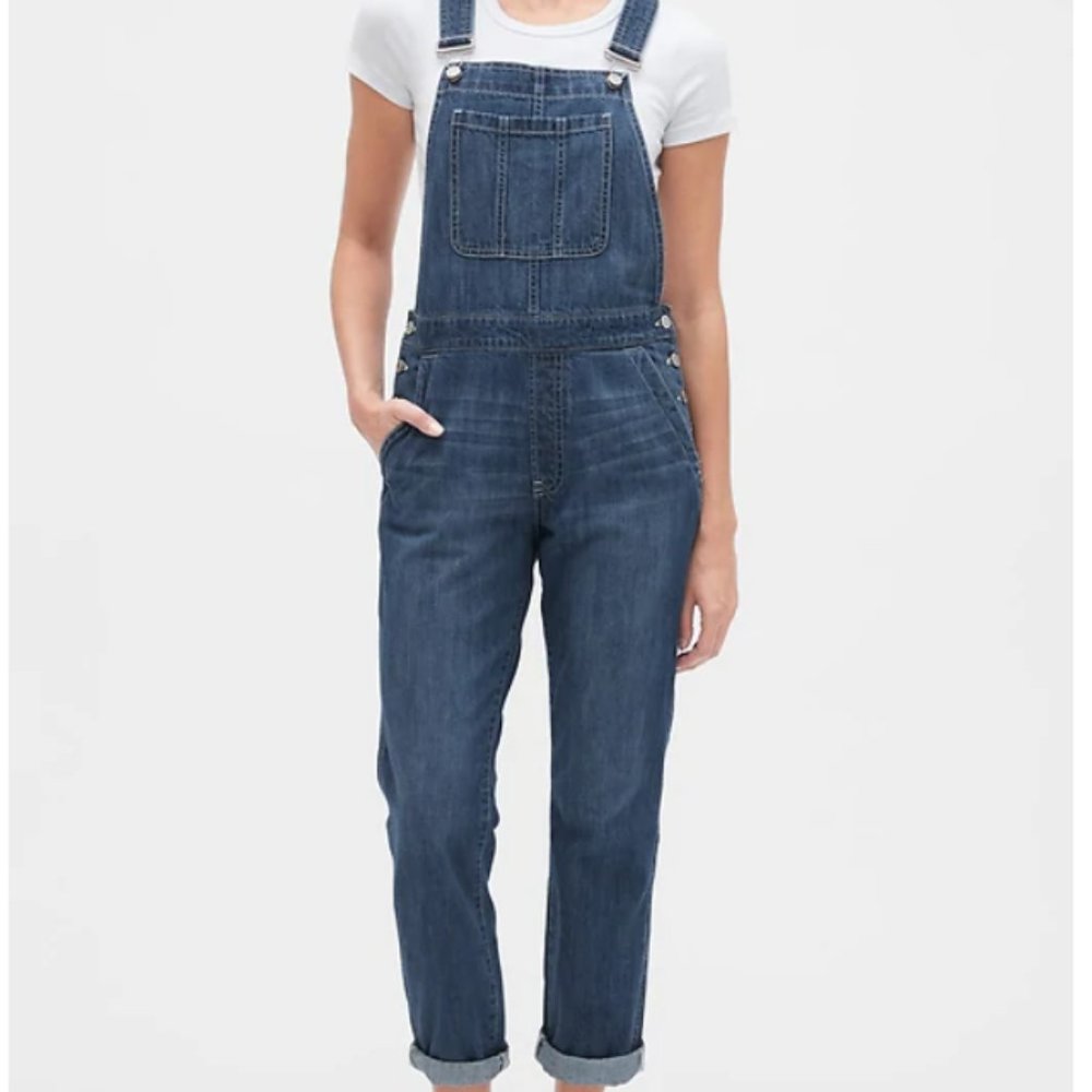 NWT Gap Factory Relaxed Denim Overalls Size XS
